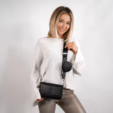 Coin Case Black/Silver for carrying strap