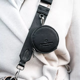 Coin Case Black/Silver for carrying strap