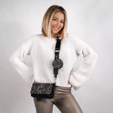 Coin Case Python Gray for carrying strap