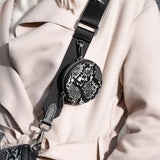 Coin Case Python Gray for carrying strap