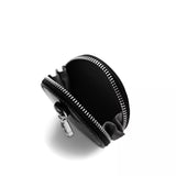 Coin Case Croco Black for carrying strap
