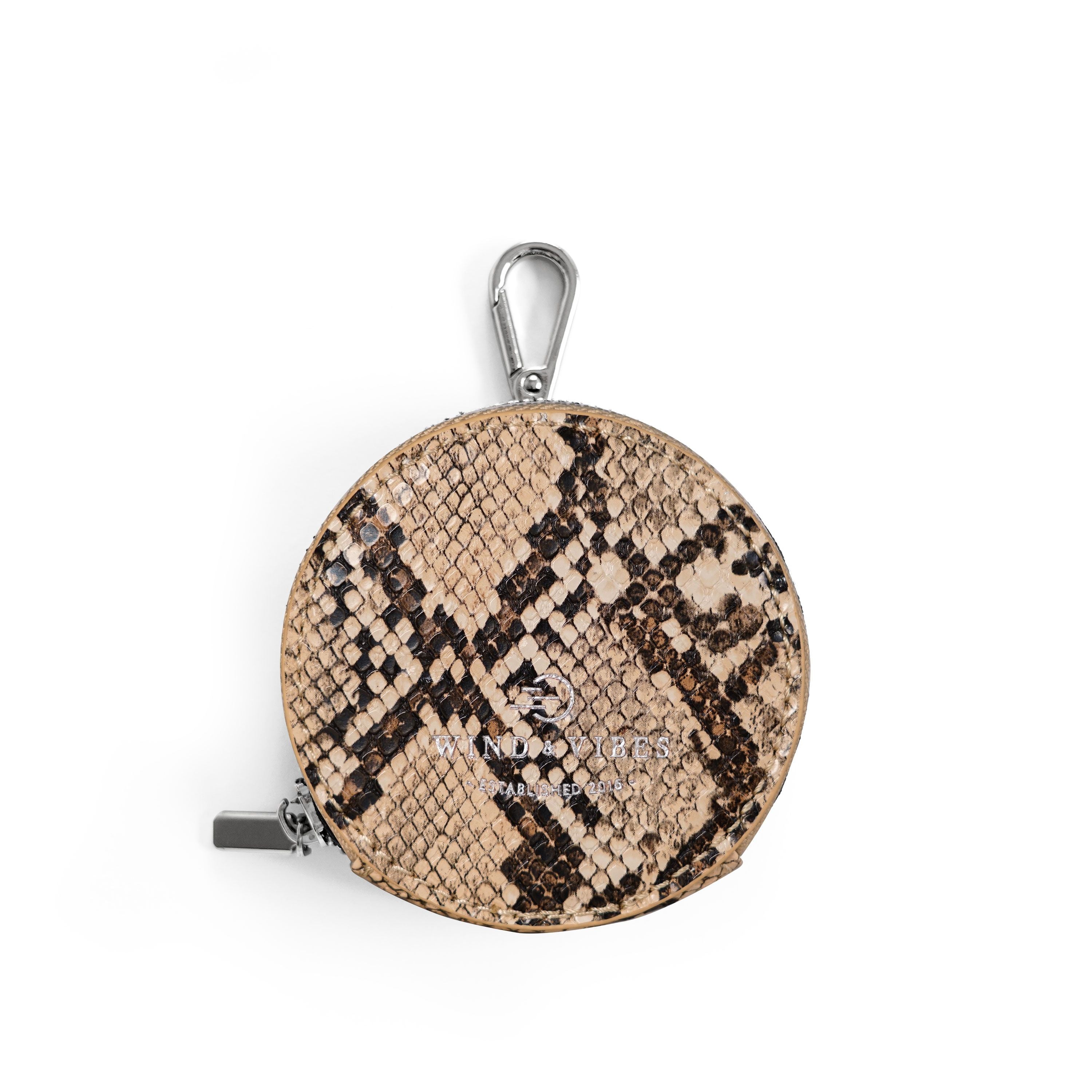 Coin Case Python Sand for carrying strap
